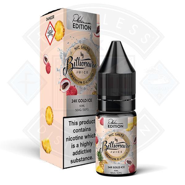 Buy Billionaire Juice Platinum Series Nic Salt - 24K Gold Ice 10ml | Low  Prices
