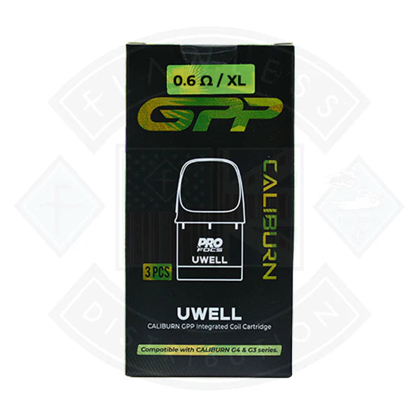 Uwell CALIBURN GPP Integrated Coil Cartridge Pods Side Refill/ 3 Pack