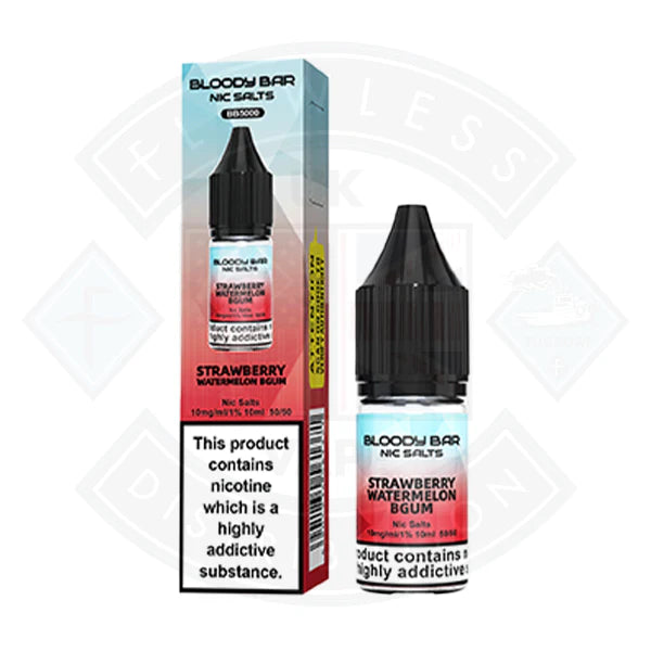 Bloody Bar Nic Salts Strawberry Watermelon BGum 10ml