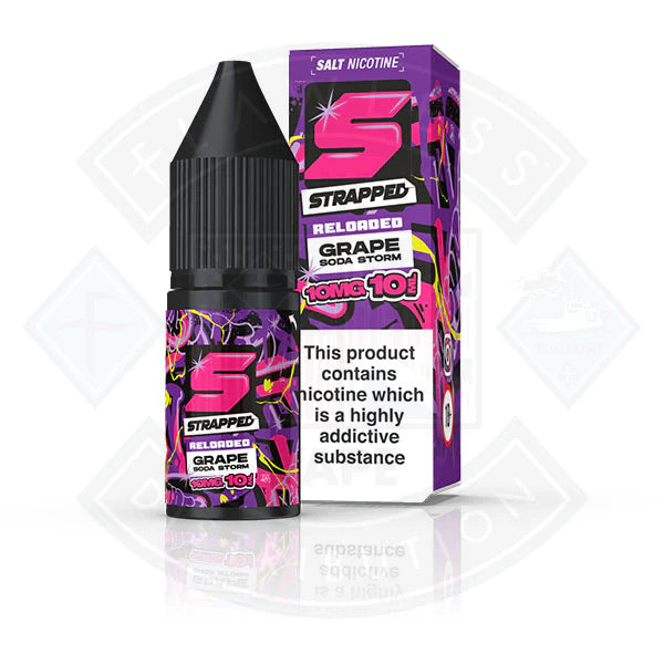 Strapped Reloaded Nic Salt 10ml Grape Soda Storm