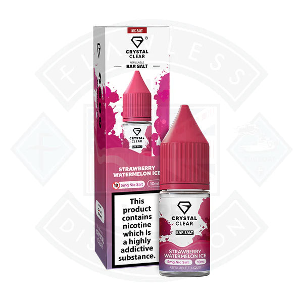 Crystal Clear Bar Nic Salt 10ml Strawberry Watermelon Ice