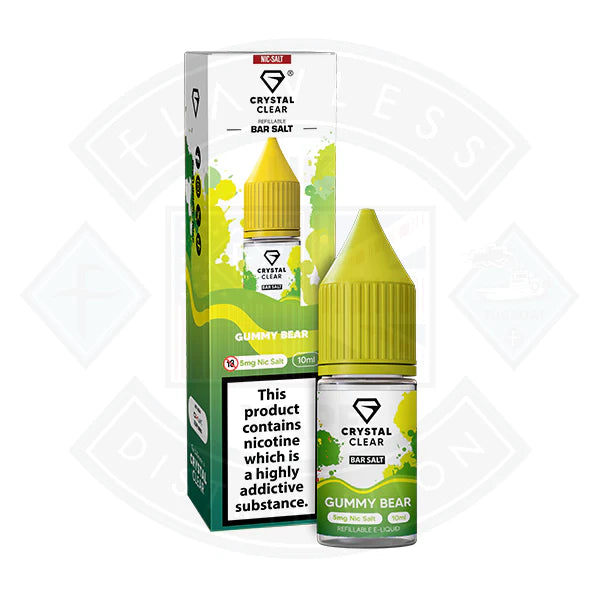 Crystal Clear Bar Nic Salt 10ml Gummy Bear