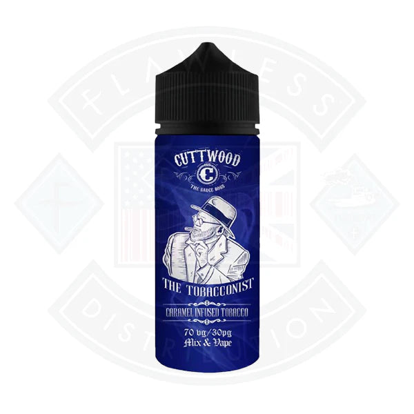 Cuttwood The Tobacconist Caramel Infused Tobacco 0mg 100ml Shortfill