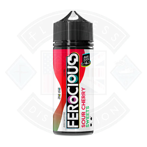 Ferocious Bar Juice Sour Cherry Sweets 0mg 100ml Shortfill