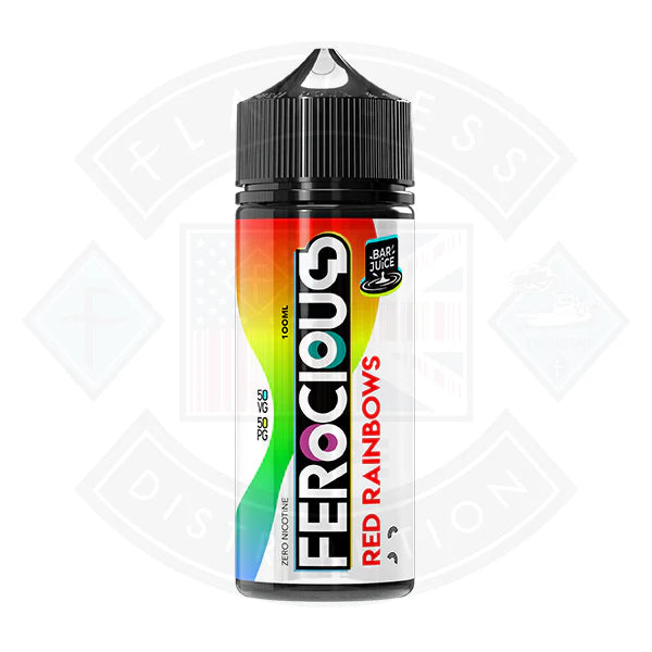 Ferocious Bar Juice Red Rainbows 0mg 100ml Shortfill