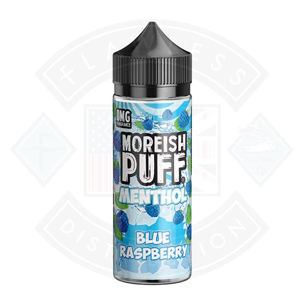 Moreish Puff - Menthol - Blue Raspberry 0mg 100ml Shortfill
