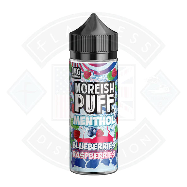 Moreish Puff - Menthol - Blueberries & Raspberries 0mg 100ml Shortfill