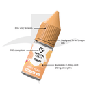 Crystal Clear Bar Nic Salts 10ml - Juicy Peach