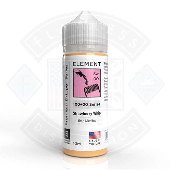 Element Eliquid Strawberry Whip 0mg 100ml Shortfill - Flawless Vape Shop