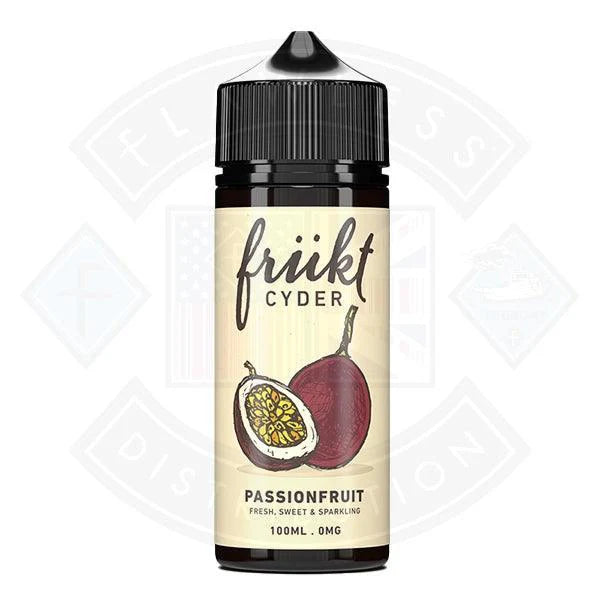 Frukt Cyder E-Liquid - Passionfruit 0mg 100ml Shortfill - Flawless Vape Shop