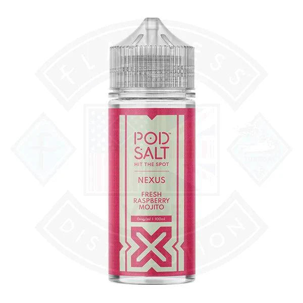 Pod Salt Nexus Fresh Raspberry Mojito 0mg 100ml E-liquid - Flawless Vape Shop