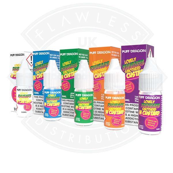 Puff Dragon Rhubarb and Custard E liquid 10ml - Flawless Vape Shop