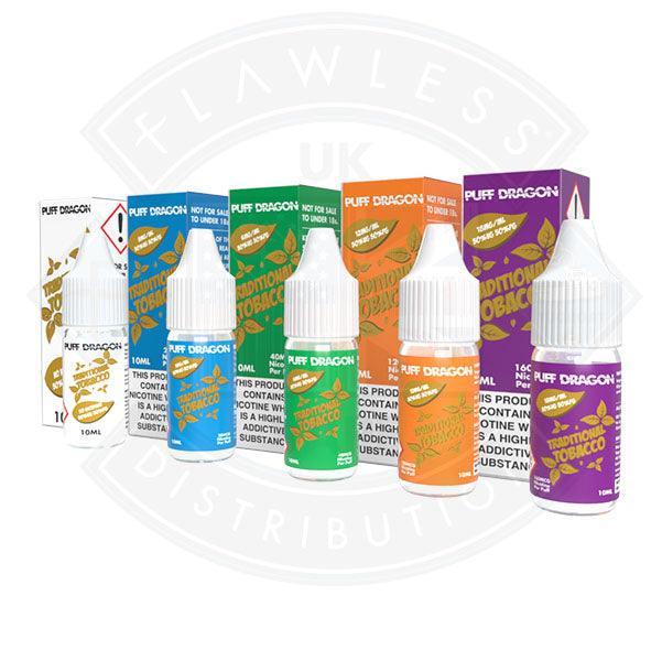 Puff Dragon Traditional Tobacco E liquid 10ml - Flawless Vape Shop