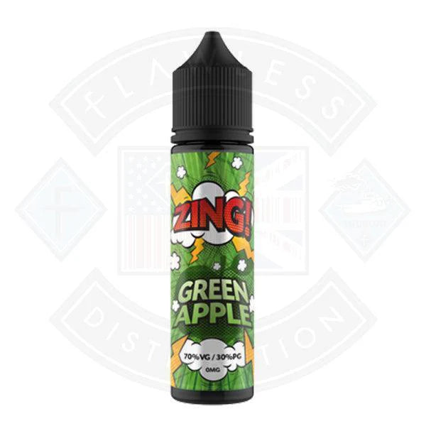 Zing! Green Apple 0mg 50ml Shortfill - Flawless Vape Shop