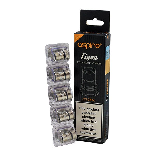 Aspire Tigon Replacement Atomizer (23-28W) 0.4 Ohms 5 Pack