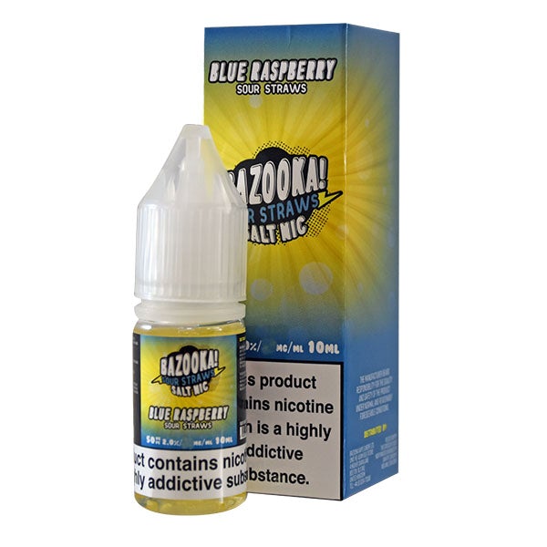 Bazooka Sour Straws Salt Nic Blue Raspberry 10ml