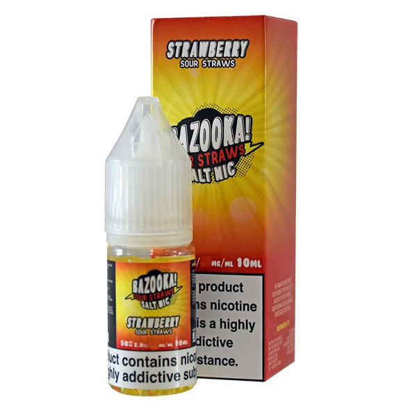 Bazooka Sour Straws Salt Nic Strawberry 10ml