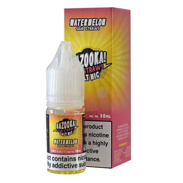 Bazooka Sour Straws Salt Nic Watermelon 10ml