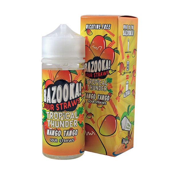 Bazooka Sour Straws - Tropical Thunder Mango Tango 0mg 100ml Shortfill