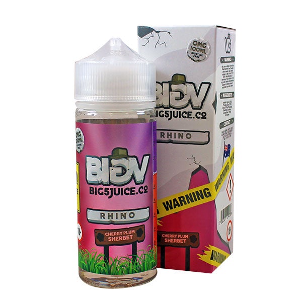 Big 5 Rhino - Cherry Plum Sherbet 0mg 100ml Shortfill E-Liquid