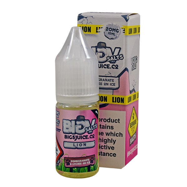 Big 5 Lion - Pomegranate & Lychee On Ice Salt 10ml