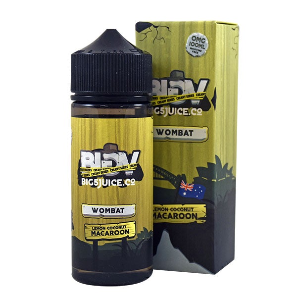 Big 5 Wombat - Lemon Coconut Macaroon 0mg 100ml Shortfill E-Liquid