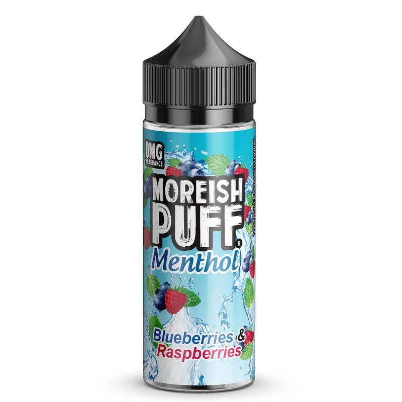 Moreish Puff Menthol Blue Raspberry 0mg 100ml Shortfill E-liquid