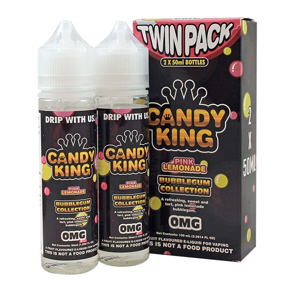 Candy King Twin Pack Bubblegum Collection - Pink Lemonade 0mg 2x50ml Shortfill