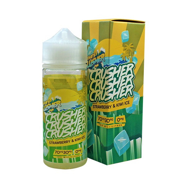 Crusher Strawberry & Kiwi Ice 100ml 0mg shortfill e-liquid