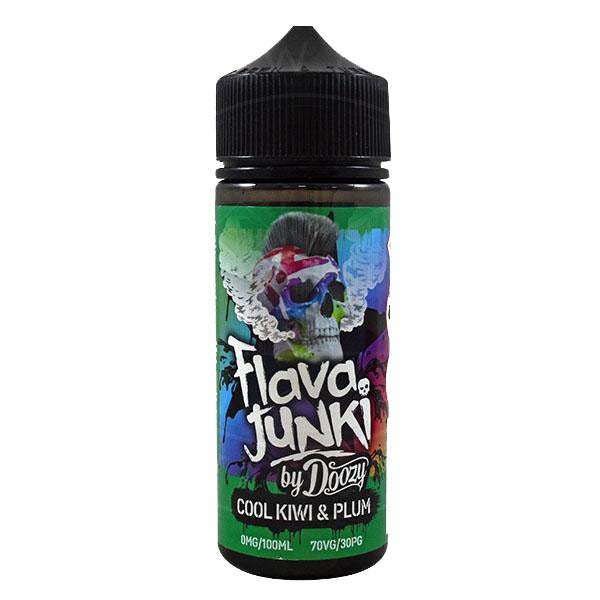 Flava Junki by Doozy Vape Cool Kiwi and Plum 0mg 100ml Shortfill