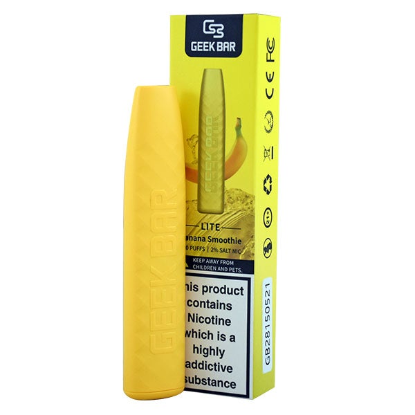 Geek Bar Lite Disposable Vape Banana Smoothie 2% Salt Nic/1.8ml