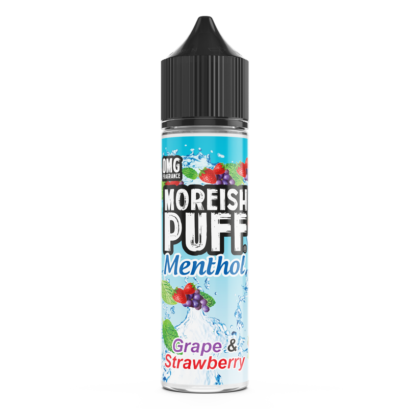 Moreish Puff Menthol Grape and Strawberry 0mg 50ml Shortfill E-liquid