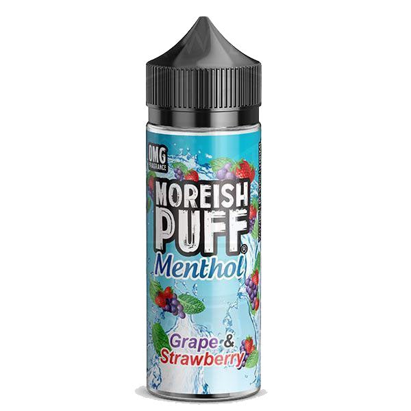 Moreish Puff Menthol Grape and Strawberry 0mg 100ml Shortfill E-liquid