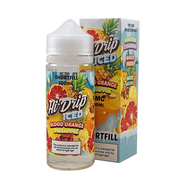Hi Drip Iced Blood Orange Pineapple 0mg 100ml Shortfill