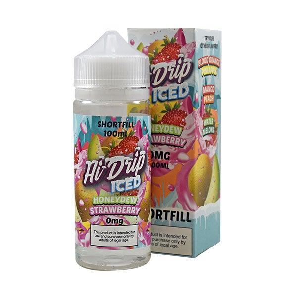 Hi Drip Iced Honeydew Strawberry 0mg 100ml Shortfill