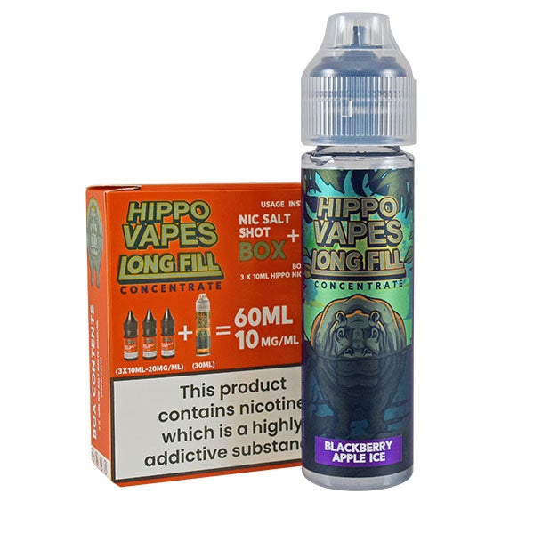 Hippo Vapes Longfill Concentrate Blackberry Apple Ice 30ml