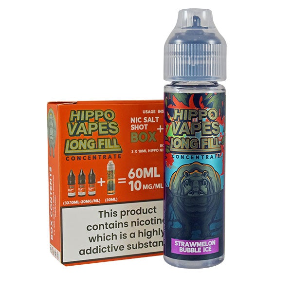 Hippo Vapes Longfill Concentrate Strawmelon Bubble Ice 30ml