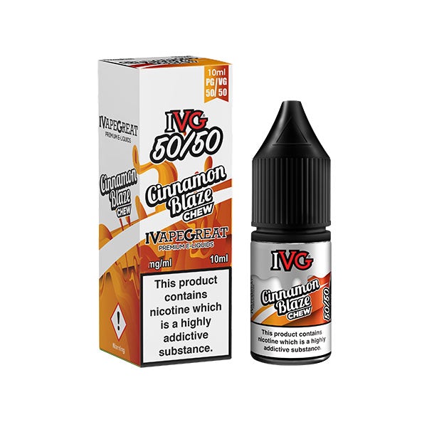 IVG 50:50 Cinnamon Blaze Chew TPD Compliant e-liquid