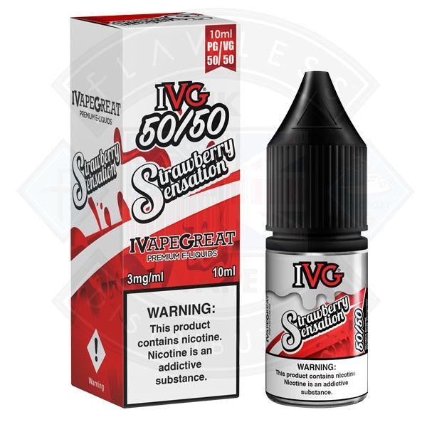 IVG 50:50 Strawberry Sensation TPD Compliant e-liquid