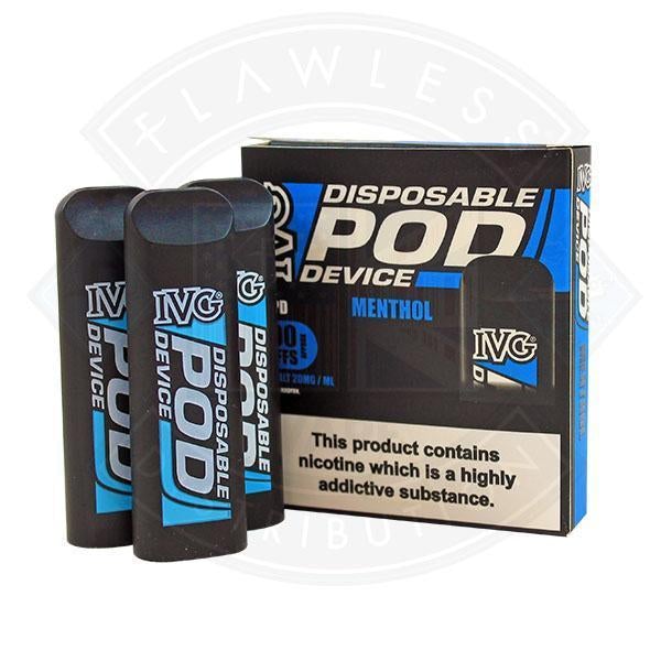 IVG Disposable POD Device - Menthol Nic Salt 20mg 3 pack