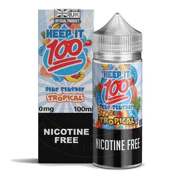 Keep it 100 - Blue Slushie Tropical 0mg 100ml Shortfill