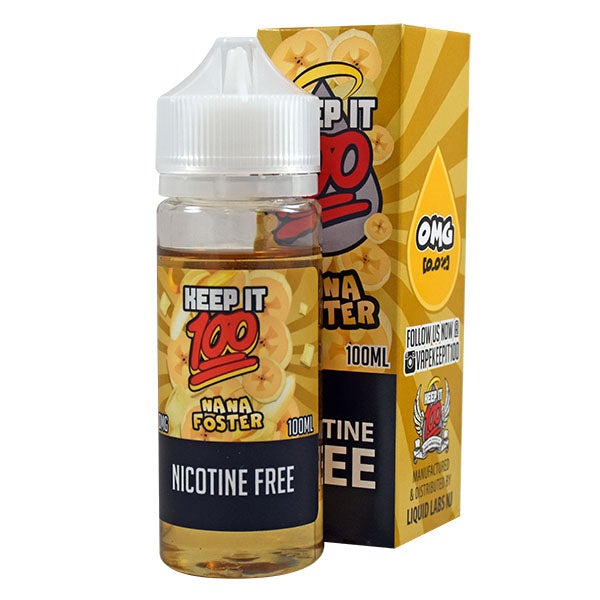 Keep it 100 - Nana Foster 0mg 100ml Shortfill