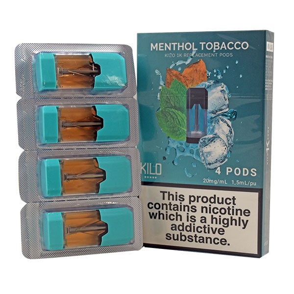 Kilo 1K Replacement Menthol Tobacco 20mg 4pods/pack