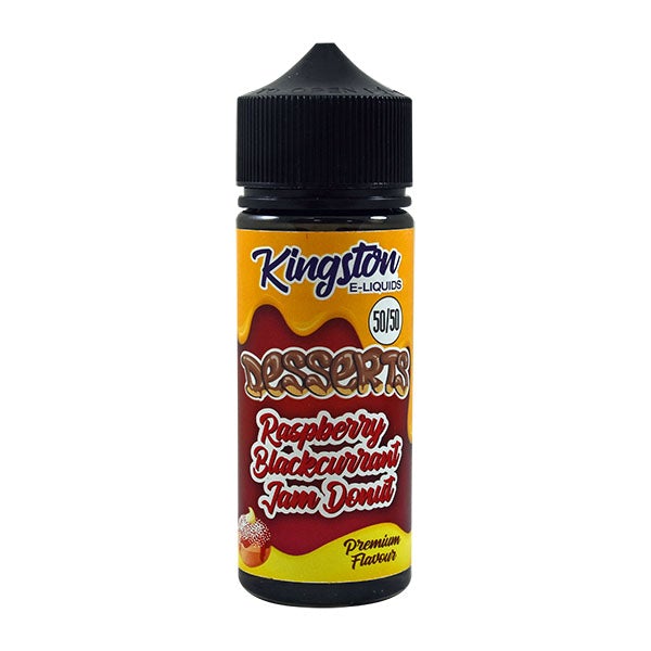 Kingston Desserts - Raspberry Blackcurrant Jam Donut 0mg 100ml 50/50 Shortfill
