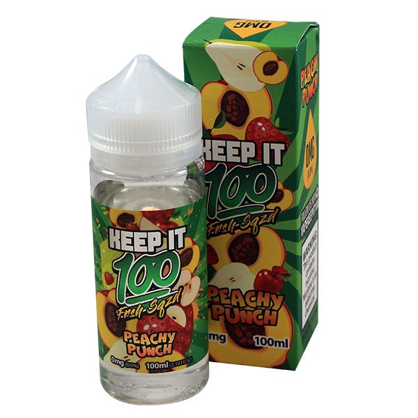 Keep it 100 - Peachy Punch 0mg 100ml Shortfill