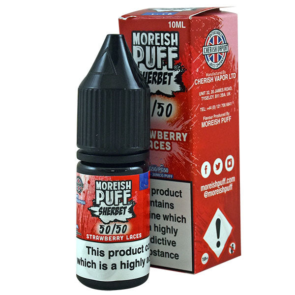 Moreish Puff Sherbet 50/50 Strawberry Laces 10ml