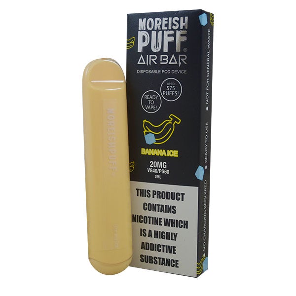 Moreish Puff Air Bar Disposable Pod Device - Banana Ice 20mg 2ml