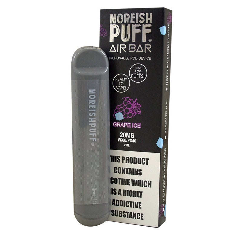 Moreish Puff Air Bar Disposable Pod Device - Grape Ice 20mg 2ml