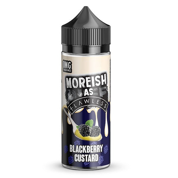 Moreish As Flawless Custards Blackberry 100ml 0mg shortfill e-liquid