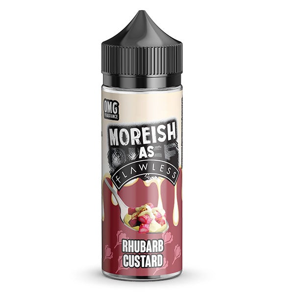 Moreish As Flawless Custards Rhubarb & Custard 100ml 0mg shortfill e-liquid